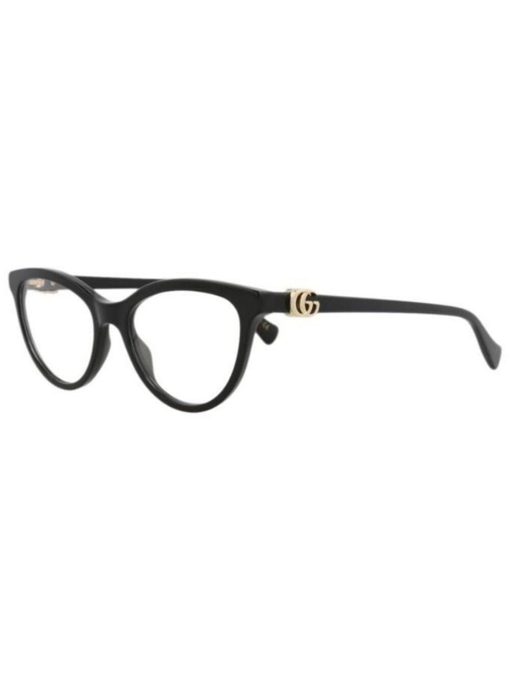New Gucci Womens Cat Eye Black Black Transparent Fashion Designer Eyeglasses